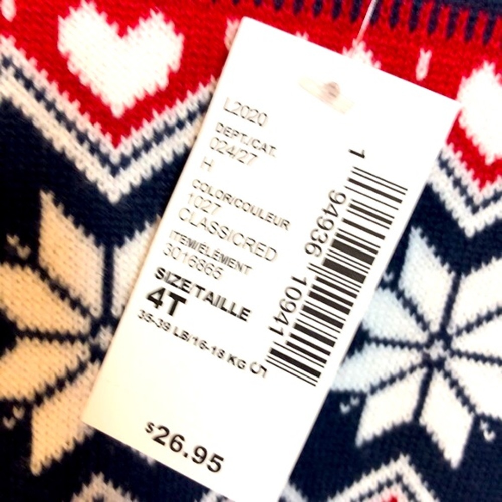 NWT‎ The Children’s Place Red Knitted Dress 4T - Picture 5 of 6